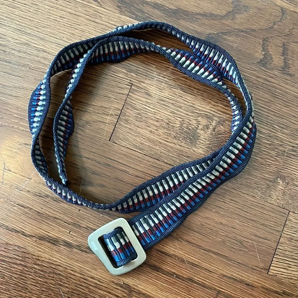 Vintage‎ Bison Designs multi color canvas belt